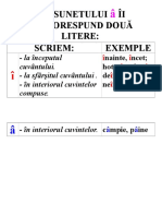 Sunetului ÎI Corespund Două Litere: Şi