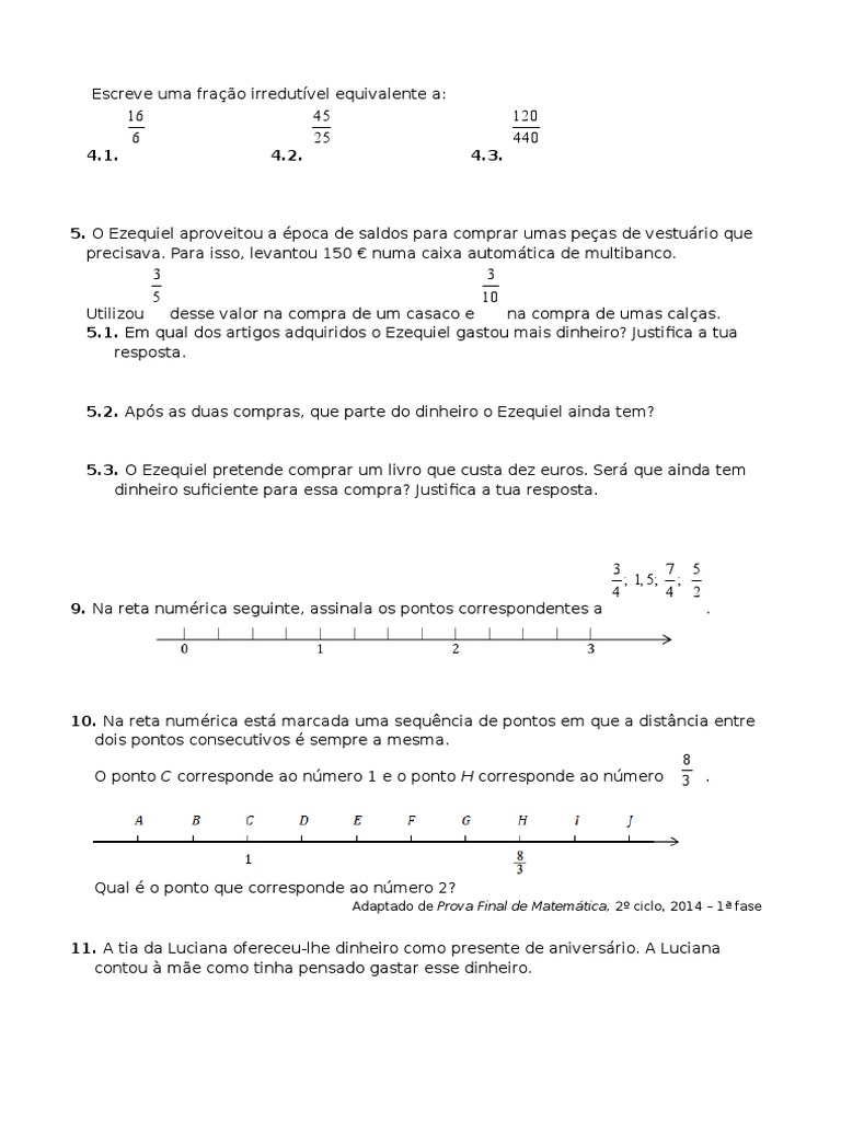 SEMPRE A MATHEMATICARCOM MÚSICA: Frações Equivalentes e frações  irredutíveis e exercícios para praticares