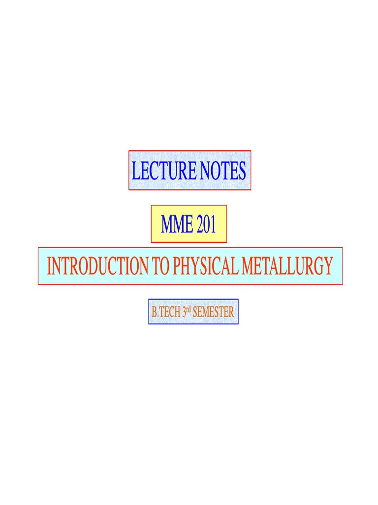 Introduction to Physical Metallurgy | PDF | Electron Configuration ...