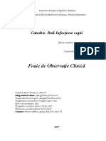 Foaie de observatie clinică: Amigdalită foliculară USMF