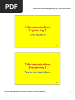 Telecommunications Engineering I - Fourier Representations and Time-Frequency Domain Relations