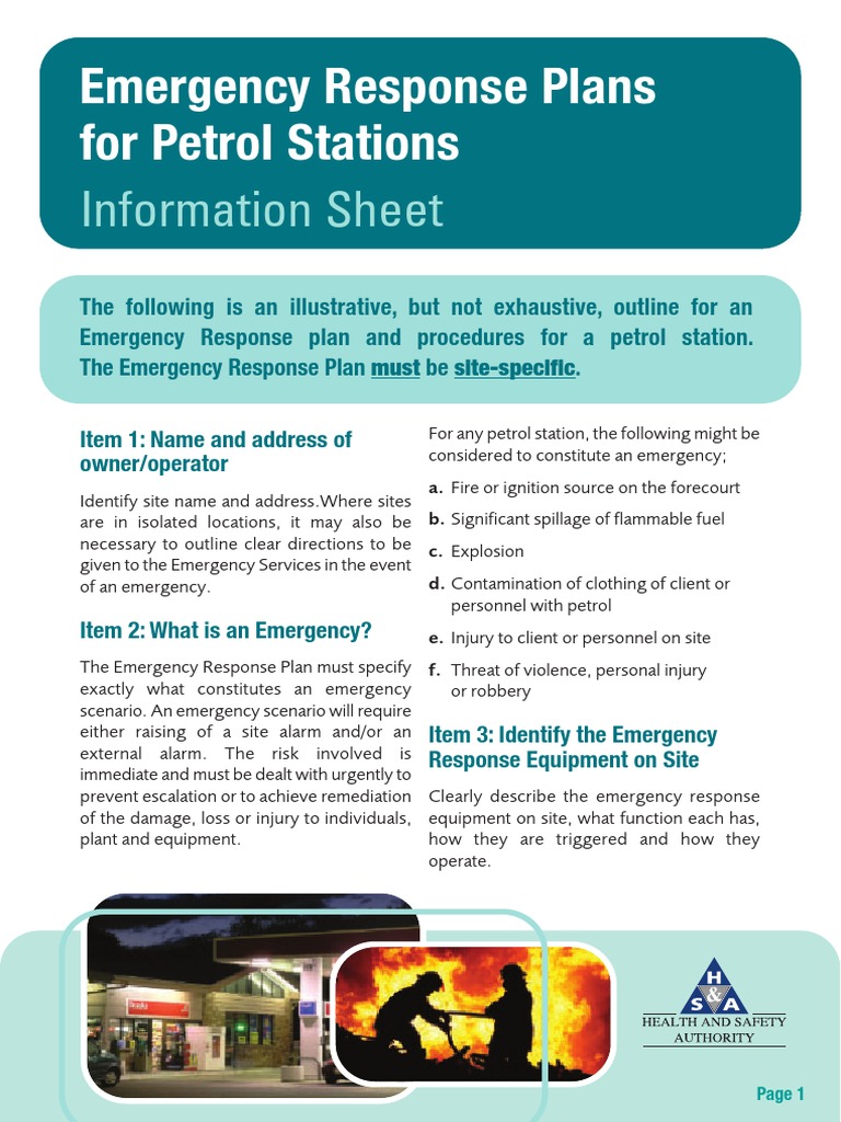 Emergency Response Plans for Petrol Stations | PDF | Computers ...