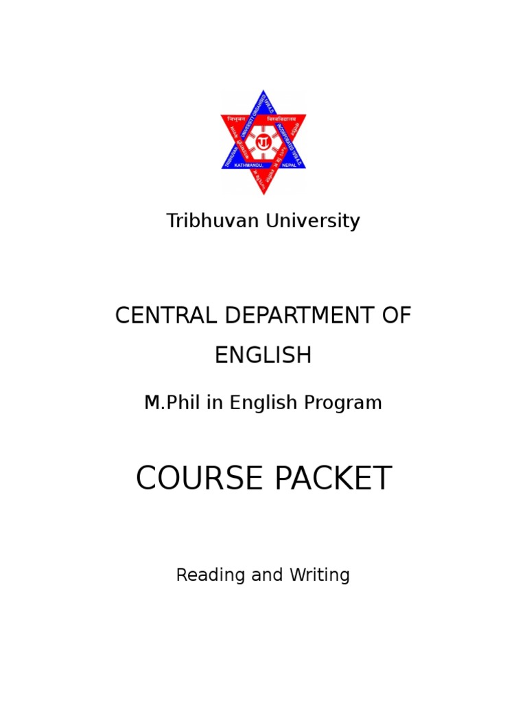 M.Phil English Course Packet Overview | PDF
