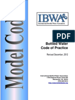 Bottled Water Ibwa Code of Practice PDF