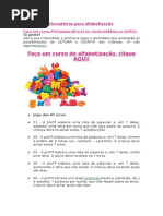 Mais de 50 Brincadeiras Para Alfabetização