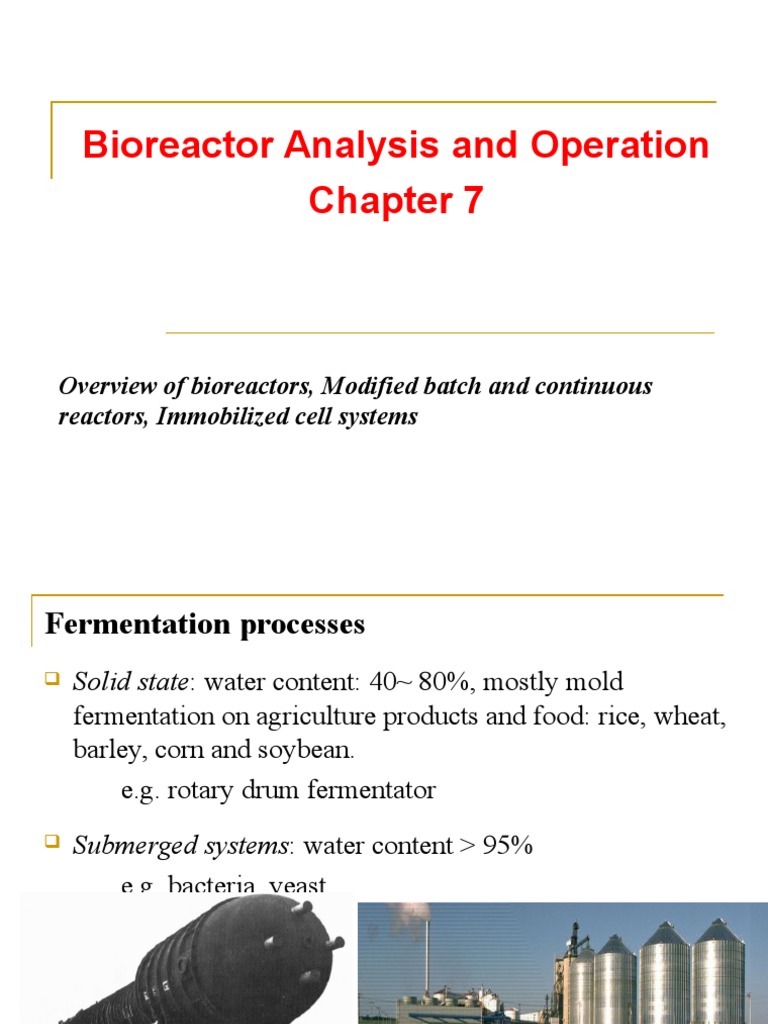 Chapter 7 - Analysis of Bioreactor | PDF | Chemical Engineering | Chemistry