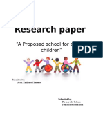 Research Paper: "A Proposed School For Special Children"