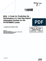 A Code For Predicting Performance of Gas Bag Impact