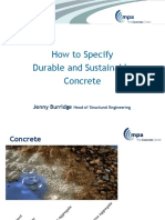 Durable and Sustainable Concrete Specification