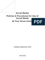Social Media: Policies & Procedures For Use of Social Media at Your Home Center