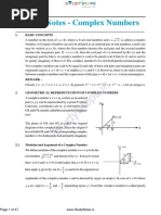 Theory Notes Complex Number Maths