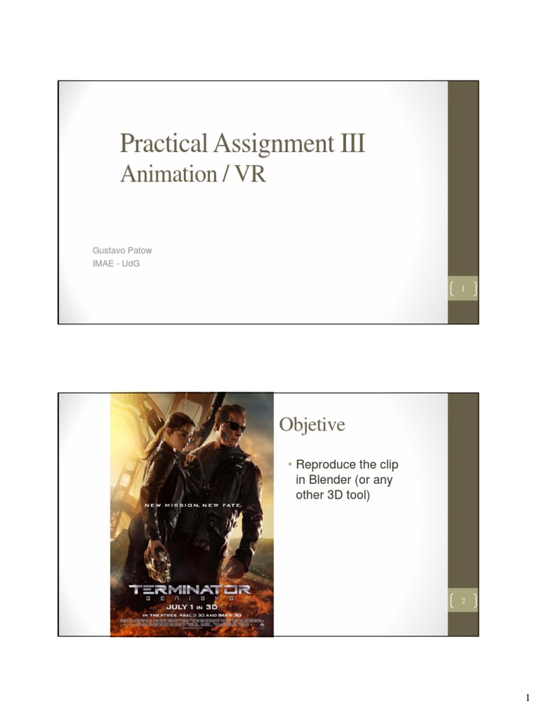 Practical Assignment III: Animation / VR | PDF | Computing | Software