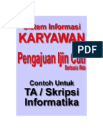 Desain ERD Dan Analisis Sistem Informasi Permohonan Ijin Cuti Karyawan Untuk TA Dan Skripsi Informatika