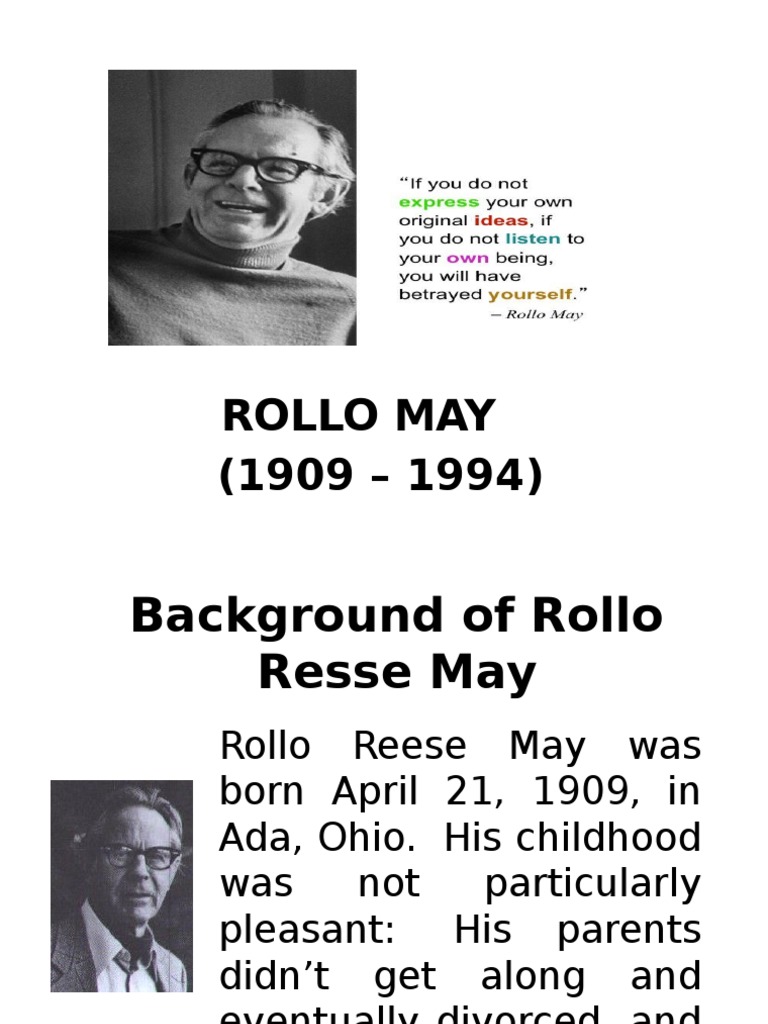 Rollo May: Pioneer of Existential Psychology | PDF | Existentialism ...