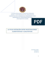 La falsa distinción entre investigaciones cuantitativas y cualitativas