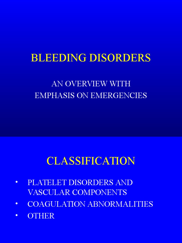 Disorders of Hemostasis | PDF | Bleeding | Coagulation