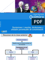 Clase 14 Disoluciones I Mezclas Disoluciones y Unidades Porcentuales de Concentración 2016