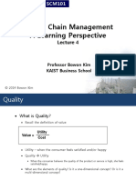 Supply Chain Management A Learning Perspective: Professor Bowon Kim KAIST Business School