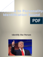 Welcome To Personality Identification Round