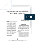 El Psicoanálisis Con Adultos Mayores