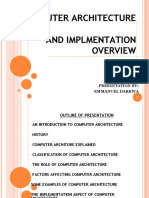 Computer Architecture and Implmentation: Presentation By: Emmanuel Darkwa