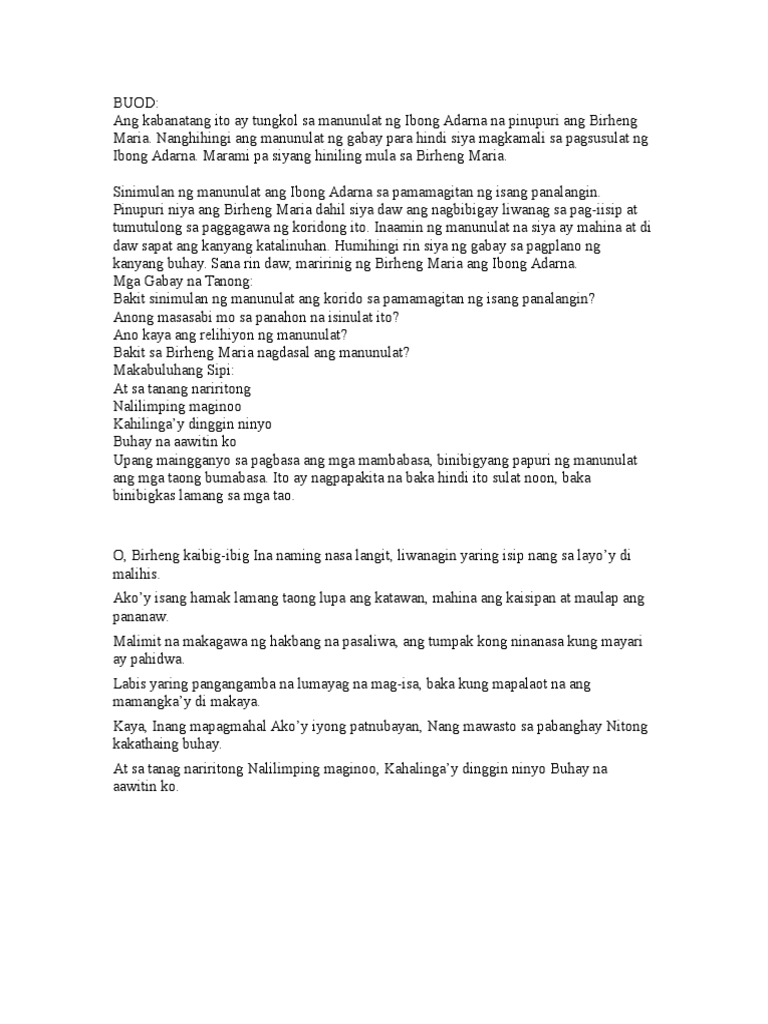 BUOD | PDF