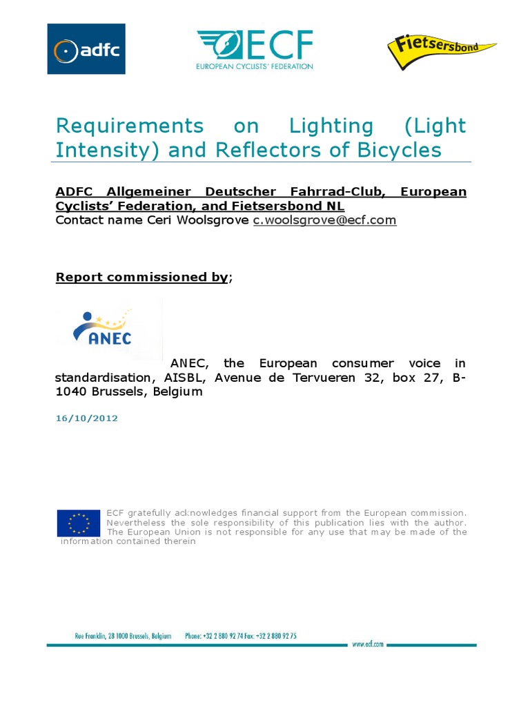 Requirement For Lighting PDF Headlamp Traffic Collision