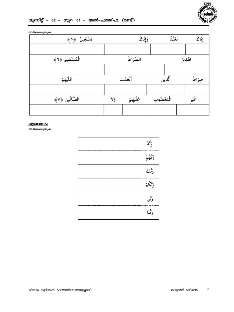 Mal 03 WorkSheet | PDF