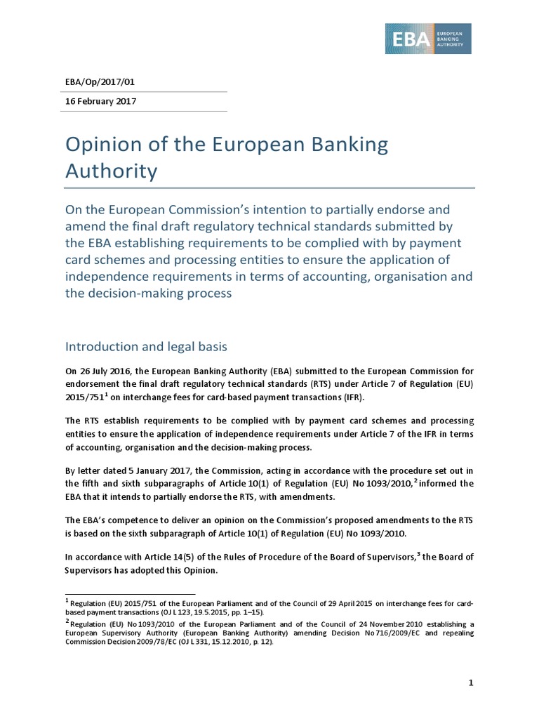 Deloitte Eba Opinion On Final Draft Rts – KQTRUC