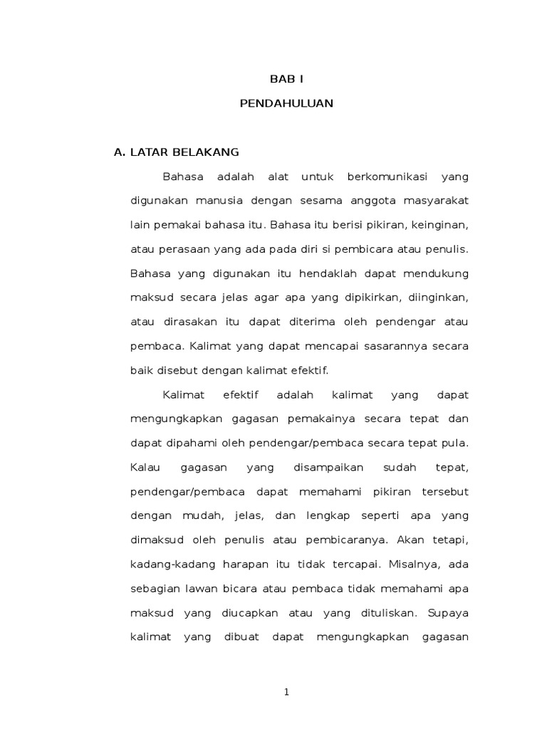 Makalah Kalimat Efektif