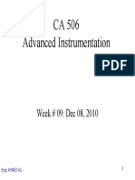 CA 506 CA 506 Advanced Instrumentation: Week # 09: Dec 08, 2010