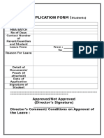 Leave Application Form