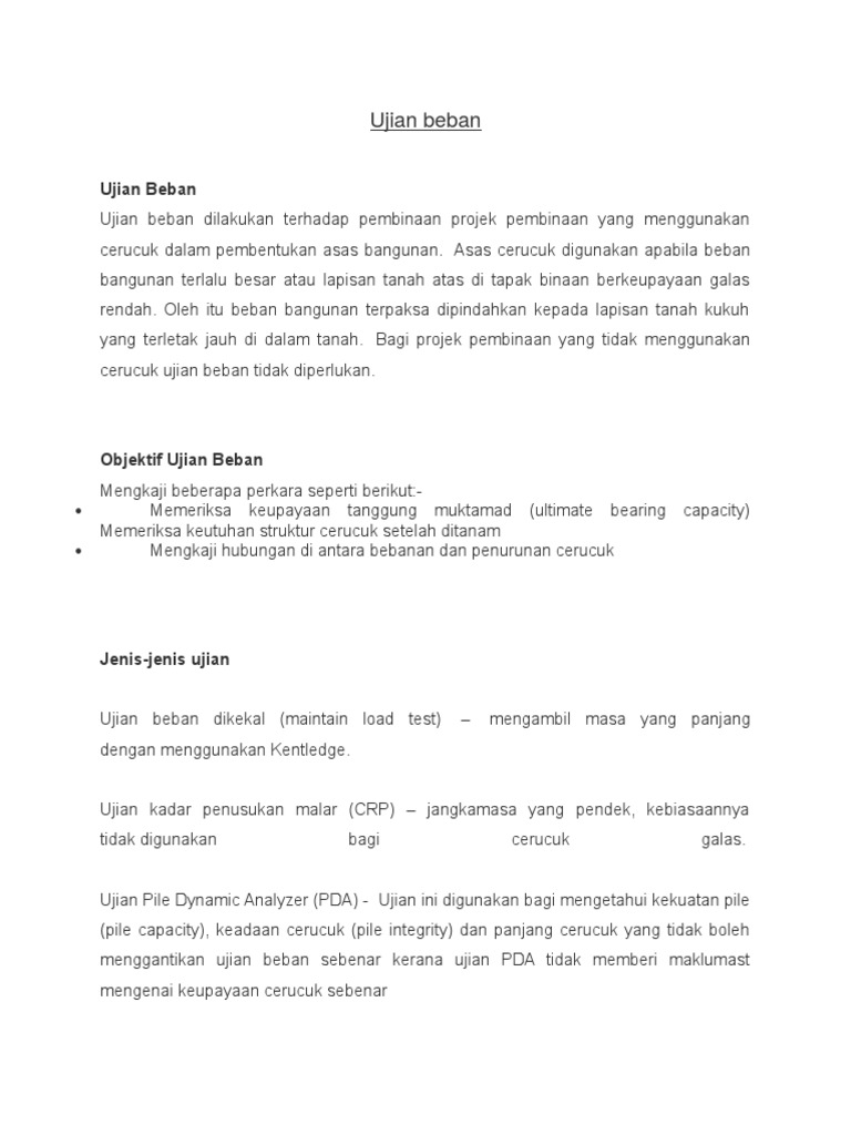 Ujian Beban Pdf