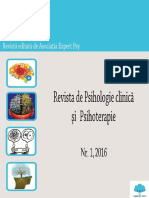 Revista Psihologie Clinica Si Psihoterapie NR 1 2016 Online PDF