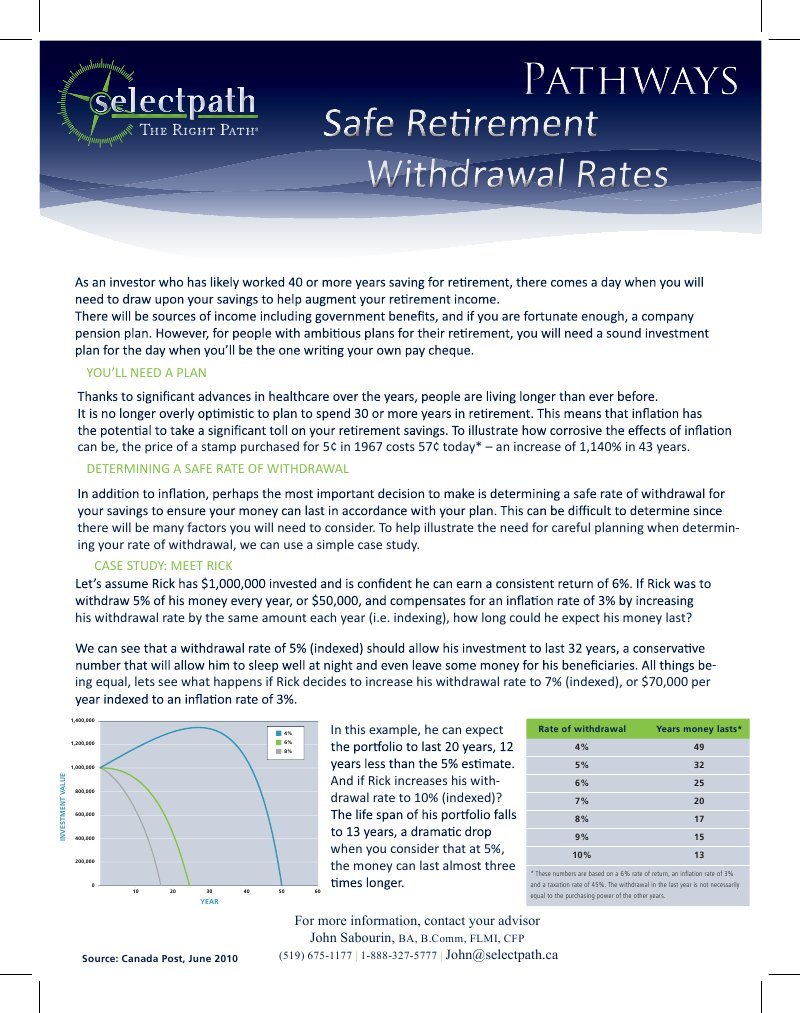Pathways - Safe Withdrawal Rates | PDF