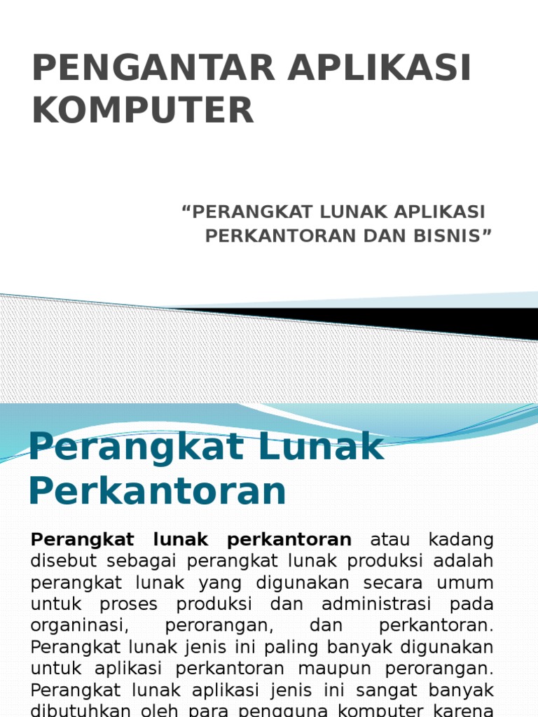 Kemampuan perangkat lunak perkantoran
