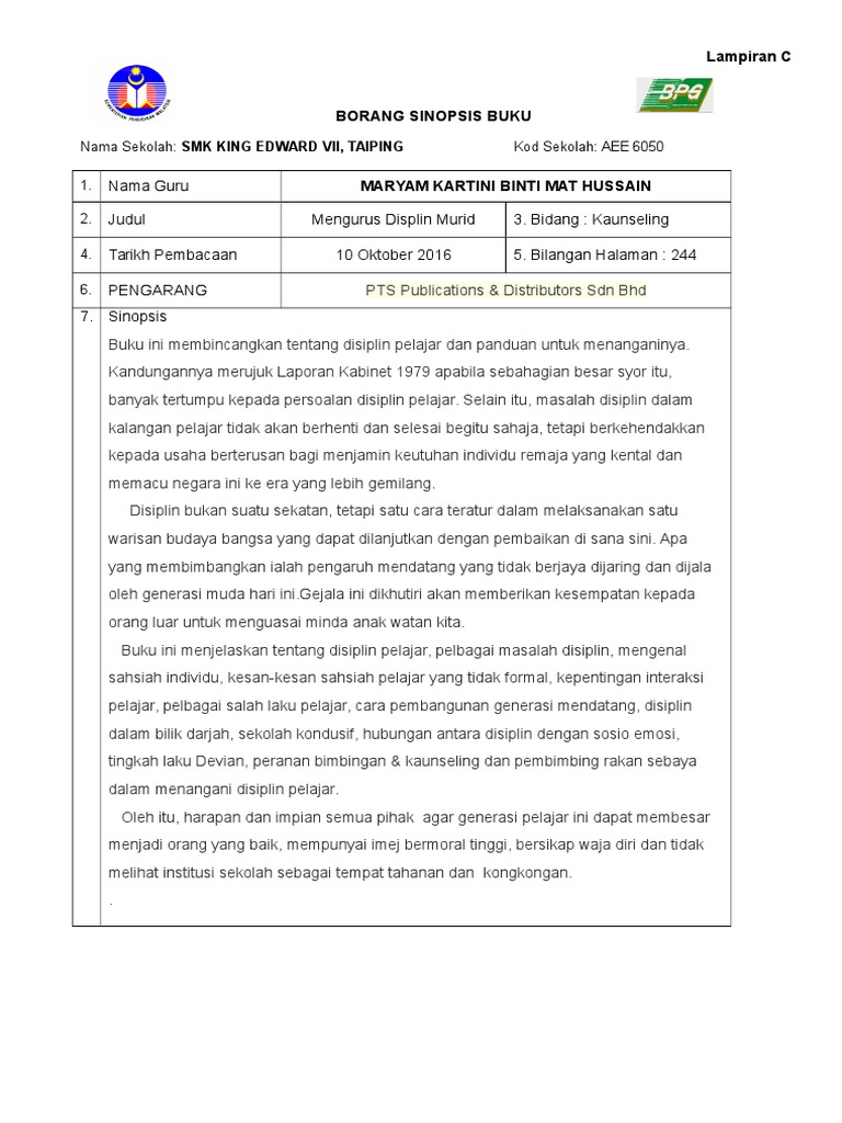 Contoh Sinopsis Buku