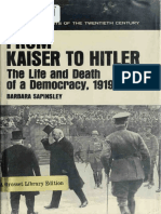 From Kaiser To Hitler The Life and Death of A Democracy, 1919-1933