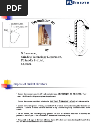 Belt Bucket Elevator Design