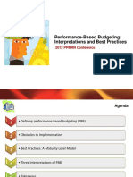 Performance-Based Budgeting: Interpretations and Best Practices