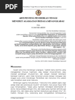 Download Arti Penting Pendidikan Tinggi Menurut Agama dan Budaya Minangkabau by H Masoed Abidin bin Zainal Abidin Jabbar SN3397450 doc pdf