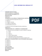 Esquema Del Informe de Fct.