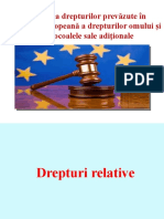 Clasificarea Drepturilor Prevăzute În Convenţia Europeană A Drepturilor Omului Şi În Protocoalele Sale Adiţionale