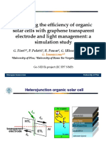 Improving the efficiency of organic solar cells with graphene transparent electrode and light management