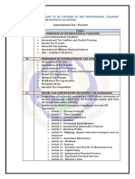 Diploma in International Taxation - Course Content