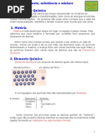 Aula 01 - Elemento, Substância e Mistura