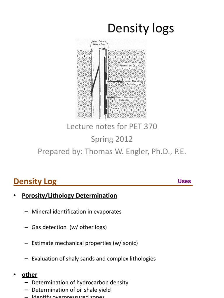 Density Logs: Principles and Applications | PDF | Porosity | Density