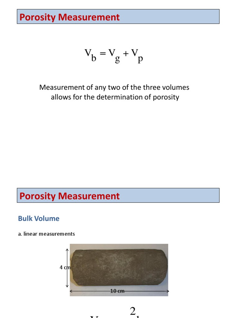 Porosity Measurement Techniques | PDF