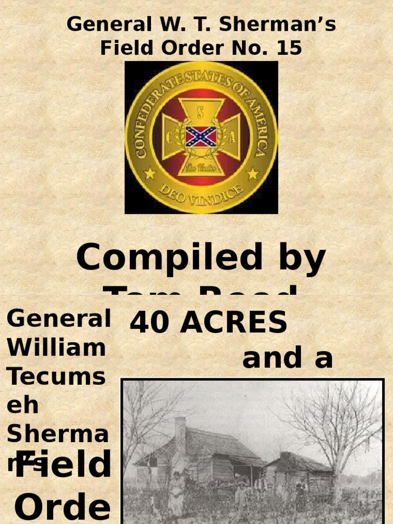 40 Acres and A Mule PDF Freedman William Tecumseh Sherman