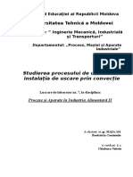 UTM - Studierea Procesului de Uscare În Instalația de Uscare Prin Convecție